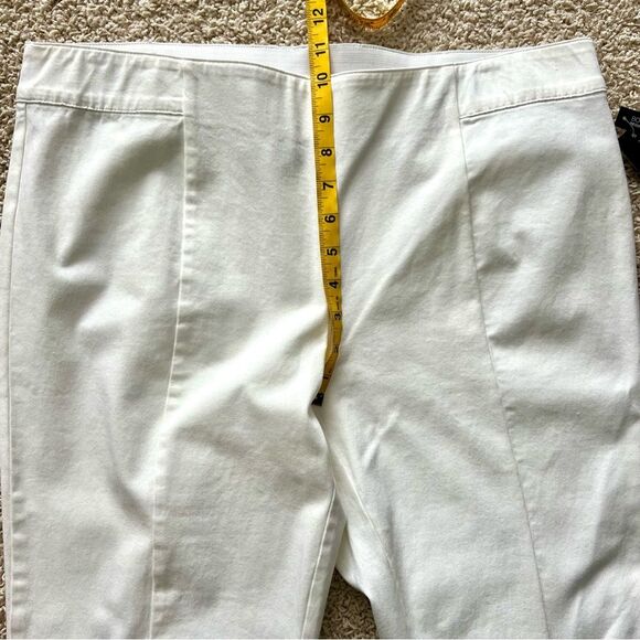 INC INTERNATIONAL CONCEPTS NWT Flat Front Boot Cut Pant Front Seam White Size 14 - Picture 7 of 8